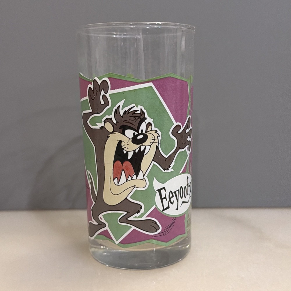 Looney Toons Taz Tasmanian Devil Glass Smucker's Collectables Mil-loony-um 2000